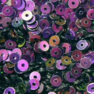 50 Grams, 3MM/4MM/2.5MM Purple Colour Crystal Finish Sequins-EMB328