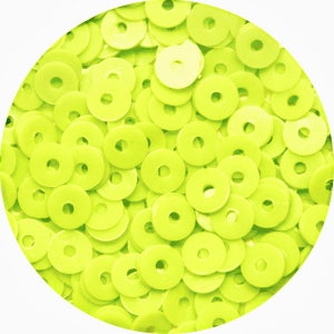 3MM/4MM/2.5MM Neon Finish Sunny Lime Color Sequins-EMB377