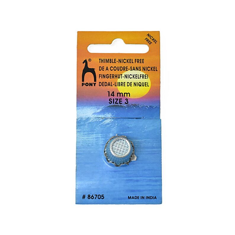 -1 Packet 14MM Thimble Pony Nickel FreeFinger Protectorsewing quilting thimbleSewing ThimblesSewing Tools-Size3