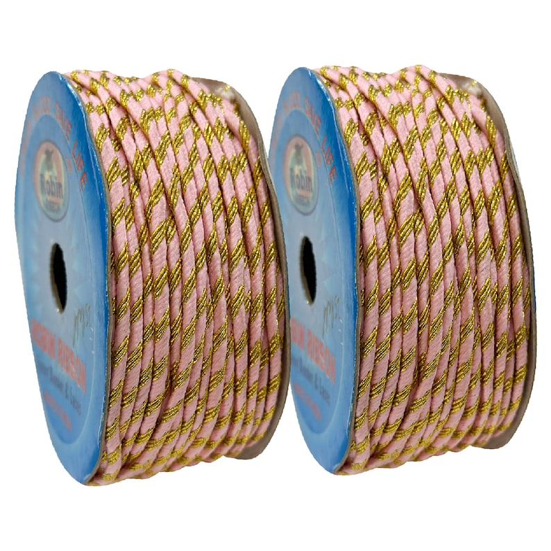 2MM Badla Braided Metallic Dori Thread-2 Roll - Etsy