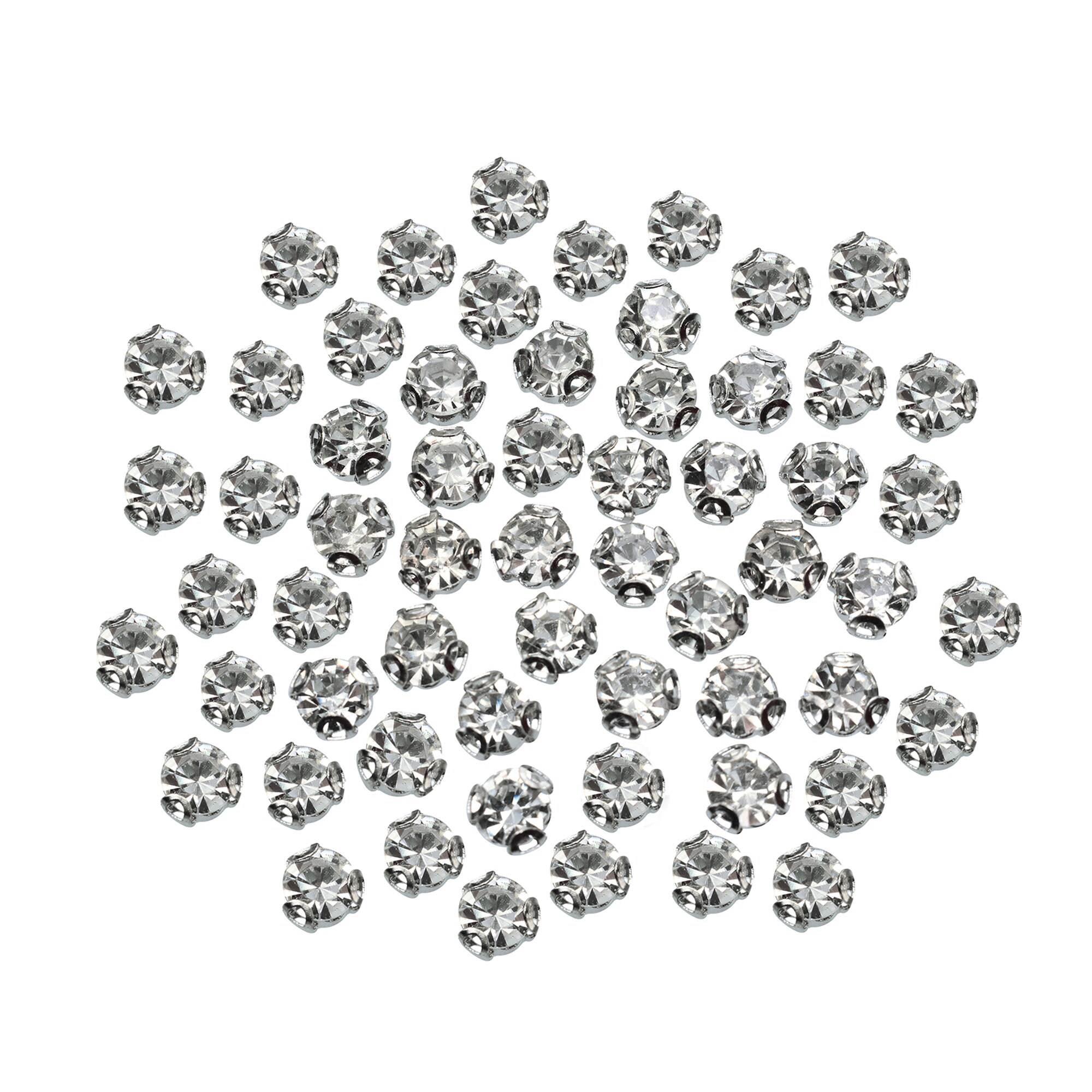thumbnail image 2 of 150 PCS Black Sew On Rhinestones, Crystal Glass With Metal 2 of 14