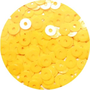 3 MM/4 MM neonfärgade gula paljetter - EMB374