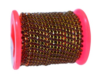 Catena di strass Trim Crystal Cup Chain Colore rosso scarlatto Crystal Cup Banding Chain per la creazione di gioielli