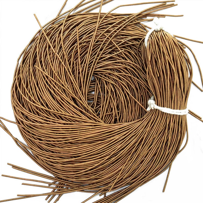 EMBKR06144 100Gram KoraMatte Finish Bullion Wire French Wire Metallic Wire in Gold Color 1MM