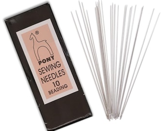 Pony Beading Needles Hand Sewing Needles For beading  Size  10 -1 Packet (25 Needles)