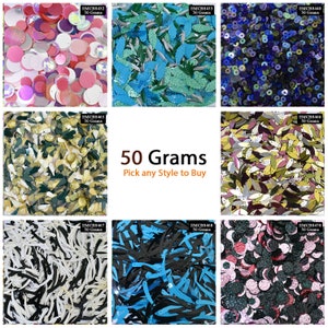 50 pcs Rare VTG Large Snowflake Sequins 30mm Metallic Blue for Sewing or  Crafts