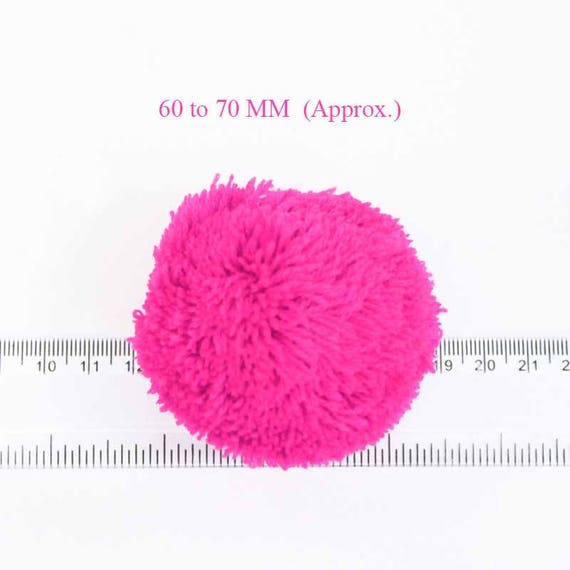 25 Pieces, 6CM Dm(approx) Handmade Pink Big Pom Poms-embpp5319 - Etsy