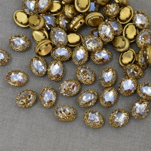 Sew Rhinestone Crystals Gold Claw