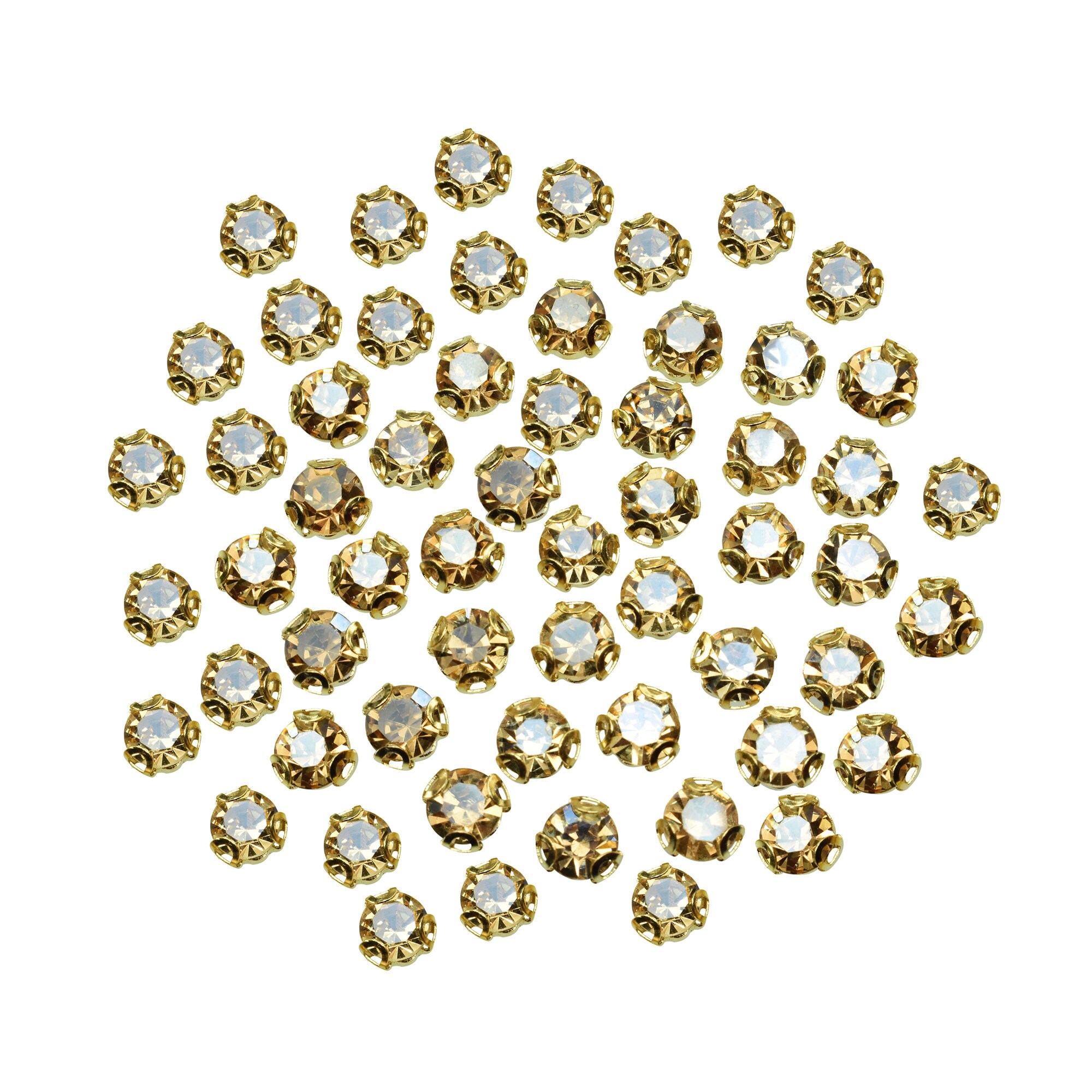 thumbnail image 2 of 150 PCS Black Sew On Rhinestones, Crystal Glass With Metal 2 of 14