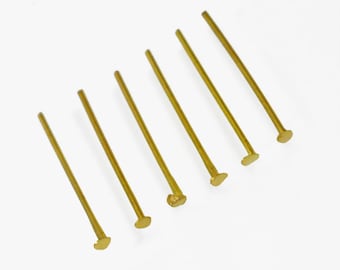 500 Pieces, Gold Color Head Pins, (Size-0.7 Inch & 1.3 Inch)