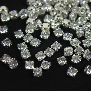 Sew on Crystal Stone Sewing Rhinestones beads loose Rhinestone With Brass catcher-144 Pieces ( 1Gross)