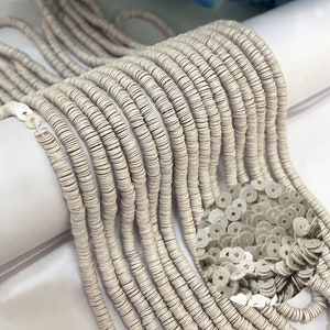 3 MM Flaches Rundes Mittelloch Silber Nerz Farbe Pailletten Stränge Für Tambour & Luneville Handstickerei, 1700 Stück