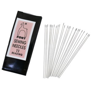 Pony Beading Needles Hand Sewing Needles For beading Size  11-1 Packet (25 Needles)