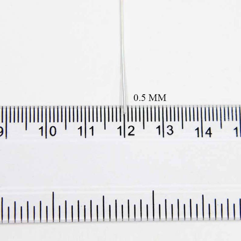 May include: A close-up of a ruler with millimeter markings and a thin, silver wire. The text "0.5 MM" is visible. The wire is positioned at the 12 mm mark on the ruler, indicating its measurement.