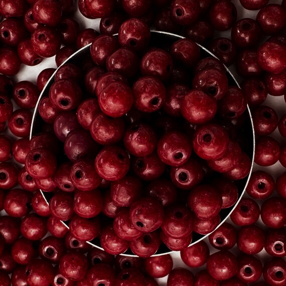 940 Beads cranberry Red Color Round Shape Ceramic Beads 3mm to