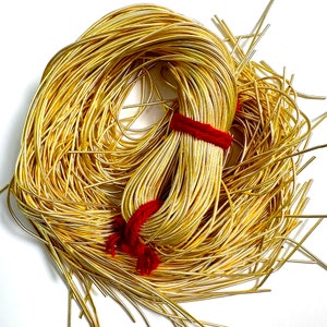 Bullion Wire/French Wire/Metallic French Wire/ french coil, Rough Purl, Bullion Thread,Nakshi,Purl wire(100Gram)50 Yard