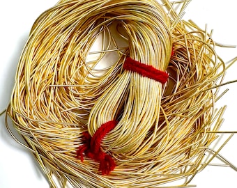 Bullion Wire/French Wire/Metallic French Wire/ french coil, Rough Purl, Bullion Thread,Nakshi,Purl wire(100Gram)50 Yard