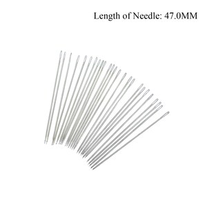 May include: A set of 30 silver sewing needles, each measuring 47.0 mm in length.  Length of Needle: 47.0MM