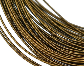 Gimp Wire Stiff Wire French Copper Jaseron wire zardosi embroidery Wire  in Antique Gold Colour (100 Gram)