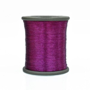 0.1MM Zari Thread/Metallic thread in Purple Magenta Color  (EMBZT05720)
