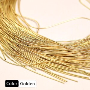Bullion Wire/French Wire/Metallic French Wire/ french coil, Rough Purl, Bullion Thread,Nakshi,Purl wire in Gold Colour-50 Yard/(100Gram) image 3