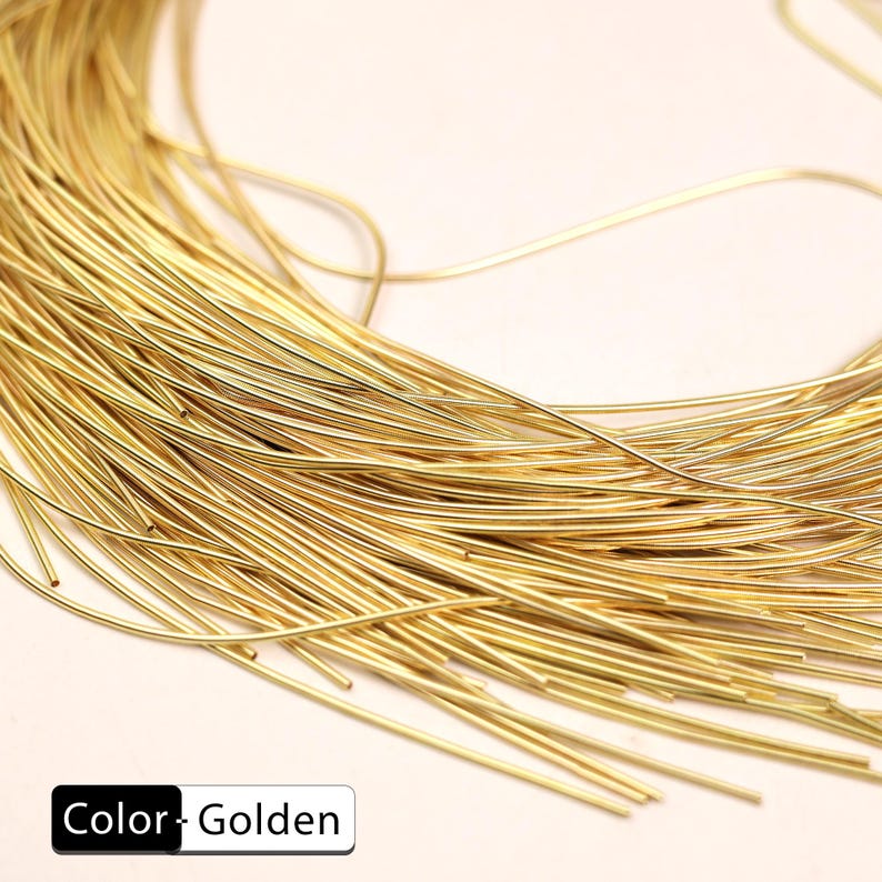 Bullion Wire/French Wire/Metallic French Wire/ french coil, Rough Purl, Bullion Thread,Nakshi,Purl wire in Gold Colour-50 Yard/(100Gram) image 3