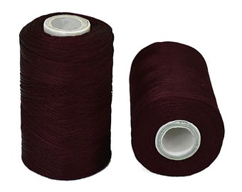 Art Silk Thread in Burgandy Color,Art Embroidery silkyarn,Embroidery Thread,indian silk thread,Viscose Rayon Silk thread-2Roll-984Yard/Roll