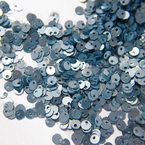 50 Grams!! Top Hole Blue Fog Colour Round Sequins-EMB4090
