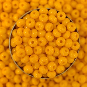 Preciosa Seed Beads 6/0 Czech Glass Rocaille Round Spacer Beads for jewelry making and Beading DIY in Orange Color-100 grams-4MM