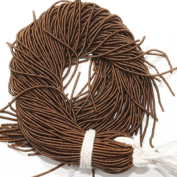 21 Yard/Packet, 1.5MM French Metallic Kora Wire in Antique Gold Colour (100 Grams)-