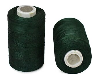 Hilo de seda artística en color verde bosque, hilo de seda para bordado artístico, hilo de bordar, hilo de seda indio, hilo de seda de rayón viscosa (2 rollos, 984 yardas)