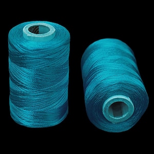 Art Silk Thread in Sky Blue Color,Art Embroidery silkyarn,Embroidery Thread,indian silk thread,Viscose Rayon Silk thread-2Roll-984Yard/Roll