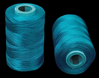 Seidenfaden in Himmelblau Farbe,Seidenfaden für Stickerei, indische Seidenfäden,Viskose Seidenfaden-2Roll-984Yard/Roll