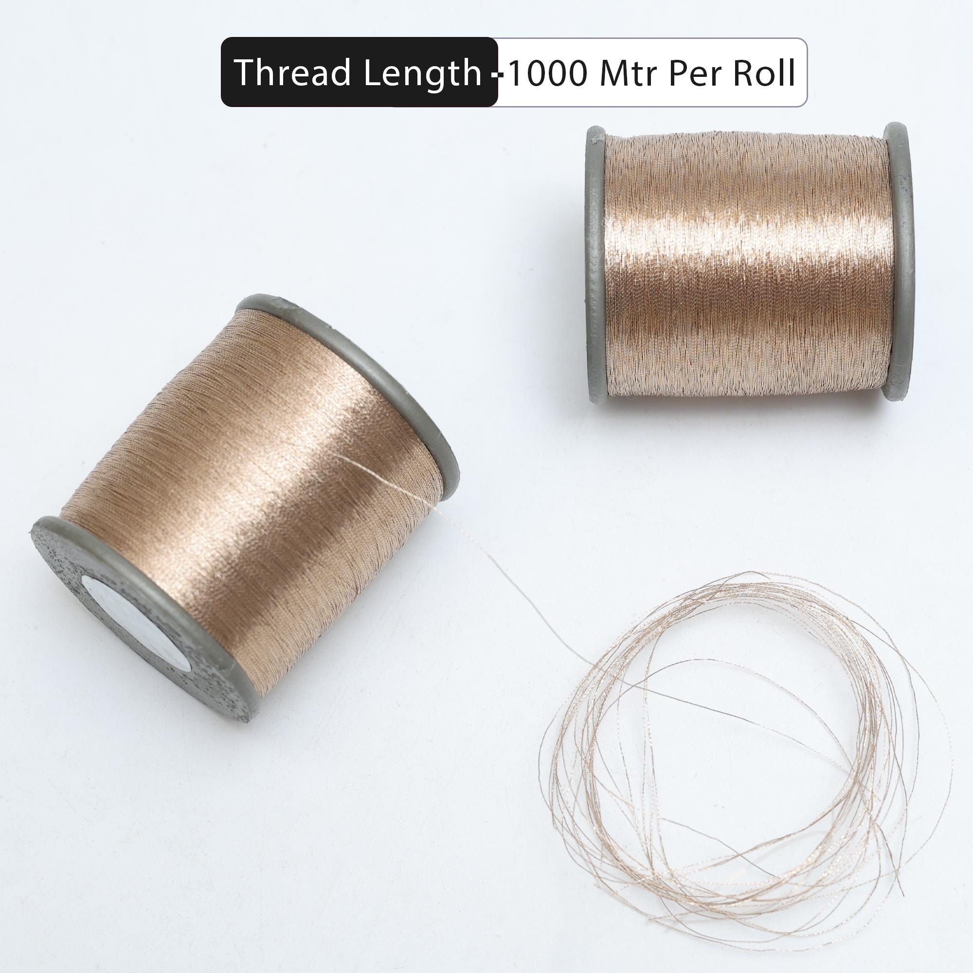 Dull Type Thread Zari Thread Metallic Floss Yarn Hand Machine Embroidery Artwork Sewing ...