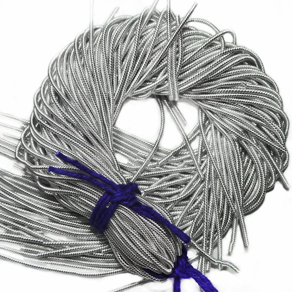 1.5 MM, French Wire / Metallic Wire/ Kora Wire/ Bullion Wire in Silver Colour (100Gram/Packet)
