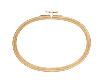 Oval Shape Wooden Hoop Frame For Embroidery Cross Stitching 1 Piece -9.2X6.5 INCH