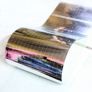 Quadrat Laser Cut Folie Spiegelfinish Metall Polka Konfetti Quadratische Vinyl Aufkleber Kraft Sticker-1 Bogen (690 Stück) 8 * 8MM
