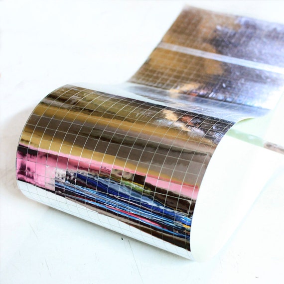 Quadratische Laser Cut Folie Spiegel Finish Metall Polka Konfetti Quadrat  Vinyl Aufkleber Kraft Sticker-1 Blatt 690 Stück 8 8MM - .de