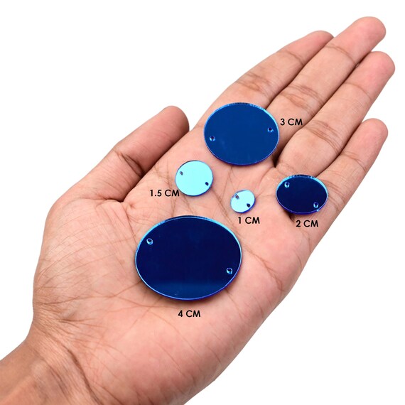 Kompaktspiegel 3er Set – Rund, Blau, 6,6 X 6,3 Cm, Für Geldbörse Oder Tasche, Sturzsicher