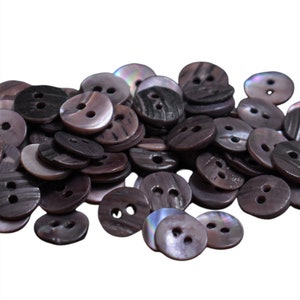 72 Pcs,Abalone Blackberry Wine 10-11MM Round Shape Shell Button-EMB1134