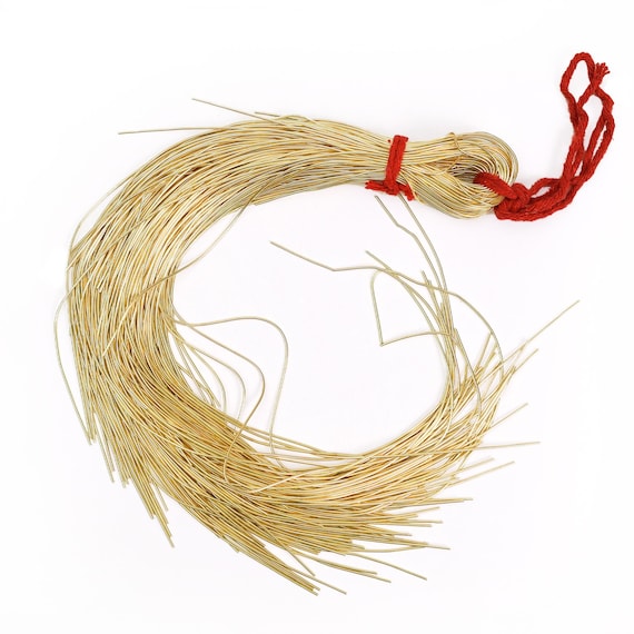 Bullion Wire/French Wire/Metallic French Wire/ french coil, Rough Purl, Bullion Thread,Nakshi,Purl wire in Gold Colour-50 Yard/(100Gram)