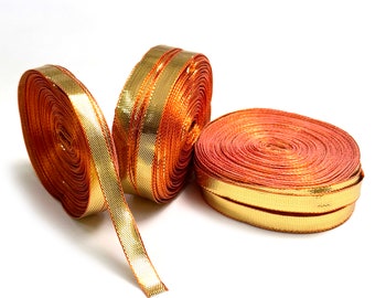 Gota Laces Ribbon Trim Indian Gota,Plain Gota Patti Border Indian Lace in Gold Color gota lace for wedding dresses Gift wraping & fancy item