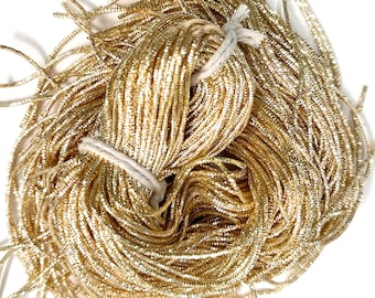 55 Yards /Packet, 1MM French Wire/ Metallic Wire/ Rough Wire /Bullion wire /Nakshi in Light Gold Colour-(100Gram)