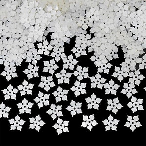 8MM sequins,Pailettes,Flower Sequins,Flower Paillettes,Loose Sequins,Center Hole Sequins,Sequins for Craft in Off White Color -50 Gram