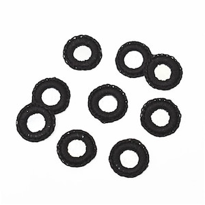 100 Pieces,Crochet Mirror/Indian crocheted Mirror/Mirror Appliques/Crochet Thread Rings with shiny Sequins/Sew on patches/Applique for craft