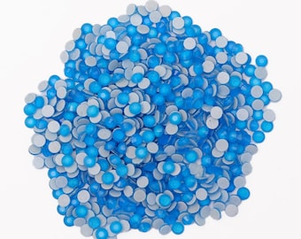 Kit de diamantes de imitación termoadhesivos azul neón, suministros para manualidades, gemas termoadhesivas a granel, adornos de diamantes de imitación (4 mm, 720 piezas)