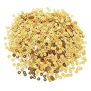 3MM/4MM/2.5MM Dark Gold Color Crystal Finish Sequins -EMB828