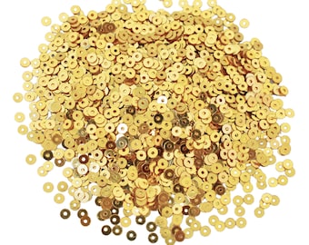 3MM/4MM/2.5MM Dark Gold Color Crystal Finish Sequins -EMB828