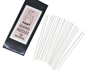 Pony Beading Needles Hand Sewing Needles For beading  Size  12-1 Packet (25 Needles)