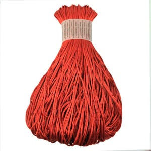 May include: A large bundle of red cord, perfect for crafting projects. The cord is made of a soft, silky material and is ideal for making jewellery, macrame, and other decorative items.